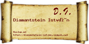 Diamantstein István névjegykártya