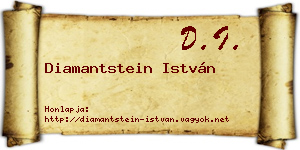 Diamantstein István névjegykártya